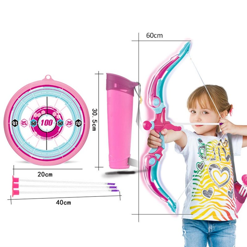 Children Archery Set Including Board Arrow Holder Suction Cup Arrows