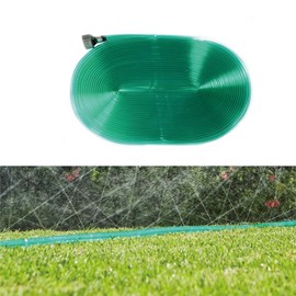 FangFarm Flat Sprinkler Soaker Hose: 1/2" Diametere with Heavy-Duty Double Layer - Save 70% Water For Lawn/Flower beds/Vegetable (25FT, Green)