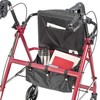 Drive Medical Aluminum Rollator Fold Up and Removable Back Support,