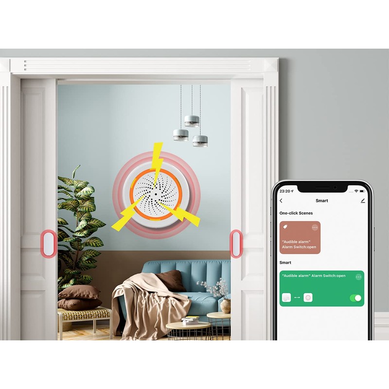 ZigBee Alarm Siren, Maximum Sound 90 dB, Dual Power Supply,
