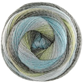 LANA GROSSA Gomitolo Gala Wick Yarn in Colour Gradient with Subtle Lurex Effect, Hand Knitting Yarn Made of 60% Virgin Wool, 38% Polyacrylic and 2% Polyester, 200 g Wool for Knitting and Crocheting,