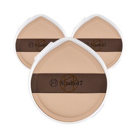 Studio 17 King Pang Pang Puff x 3 Case Water Drop Artist Luxury Makeup Beauty Accessories, Off-White, 3 Pieces / 스튜디오17 대왕 팡팡 퍼프x3케이스 물방울 아티스트 고급 메이크업 뷰티소품, 미색, 3개