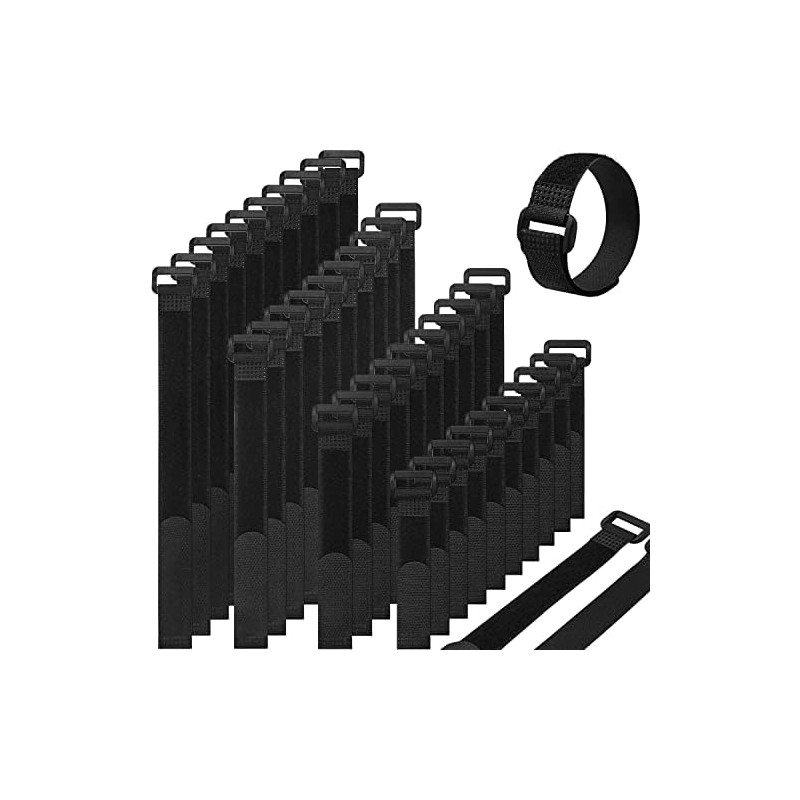 Correas Scratch de 40 unidades, cable negro 2 cm x