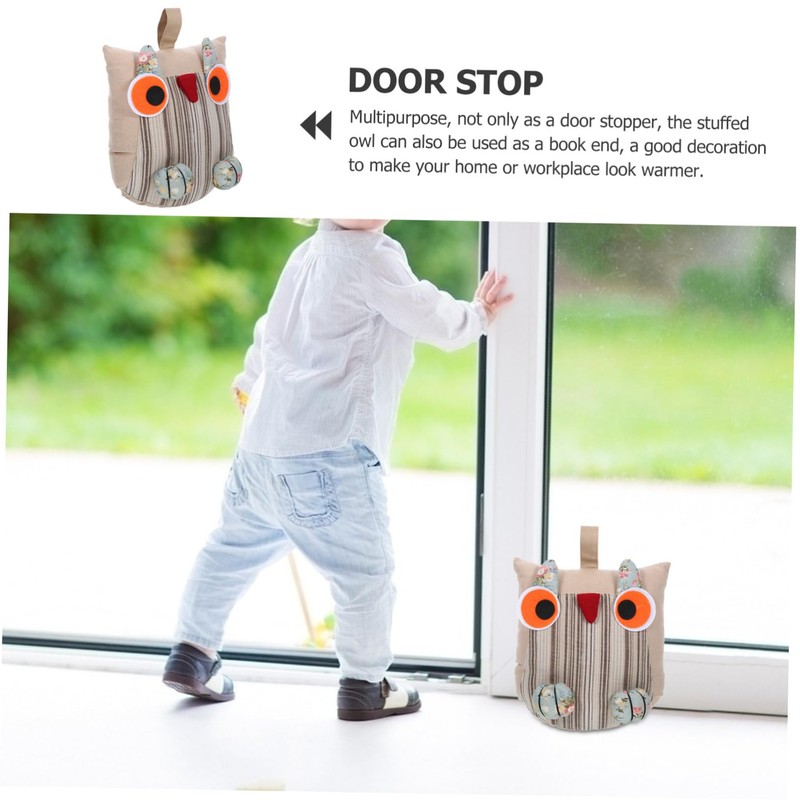 OSALADI Cute Fabric Animal Door Stopper Weighted Owl Design for