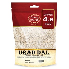 Spicy World Urad Dal 4 Pound (Matpe Beans Split, Urid Dal) - Perfect for Dosai, Idli, Vada, and more