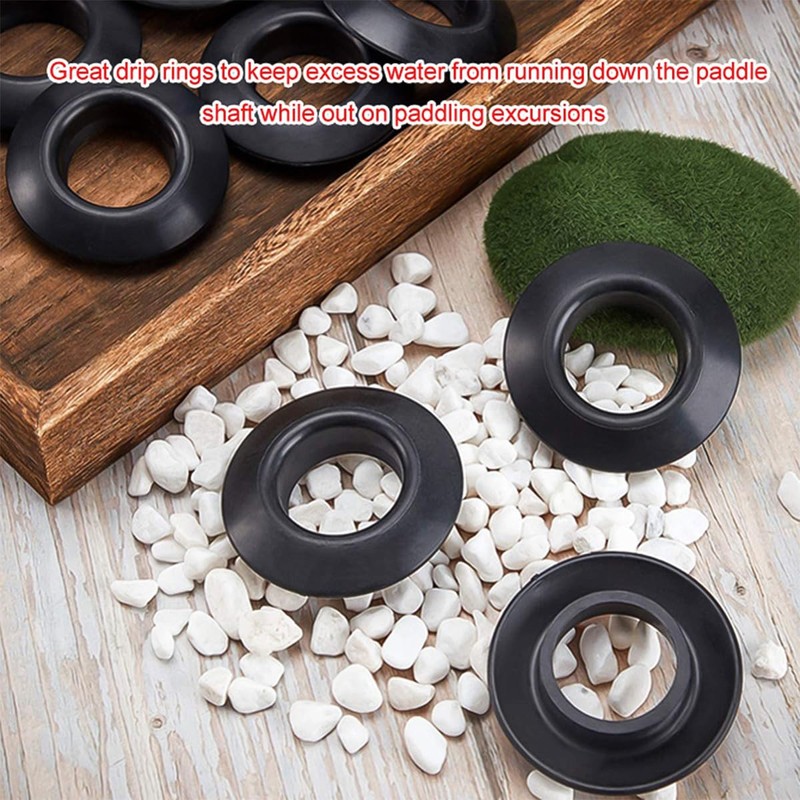 ZONADAH 4 Pieces Paddle Retaining Ring, Rubber Canoe Paddle Drip