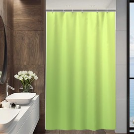 Uiiooazy Shower Curtain, Light Green, Gradient Green Shower Curtains, Autumn, Waterproof, Polyester Fabric, Washable, Opaque Bathroom Curtain with Hooks for Bathroom, Bath, 120 x 200 cm