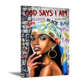 African American Black Girl Wall Art Black Woman Canvas Wall Art Inspirational Picture Canvas Painting Wall Décor Home Decor Motivational Black Girl Wall Art For Living Room Bedroom Office Unframed