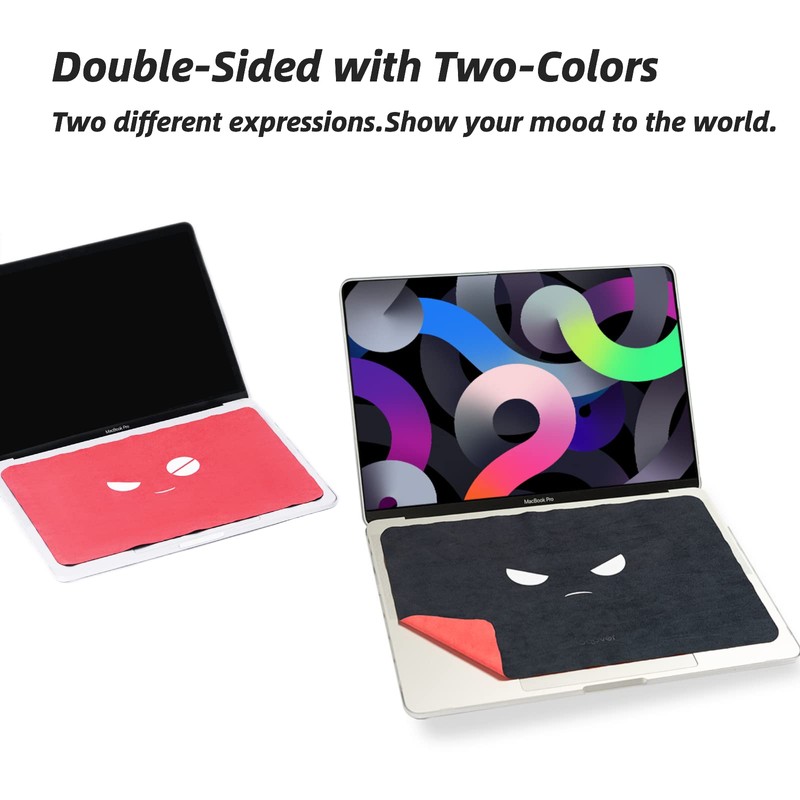 Bqover 2 Pack Reversible 13" Microfiber Laptop Keyboard Cover Cloth