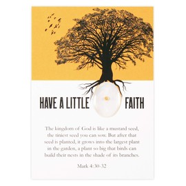 Swanson Christian Products Pocket Cards - Wallet Prayer Cards for Men, Women, Teens - Mustard Seed Of Faith - Mark 4:30-32 and Romans 10:9-10 - Pack of 50