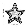 20Pcs Pearl Star Iron on Patches Rhinestone Embroidered Patches Applique