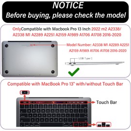 Miwasion Compatible with MacBook pro 13 inch Case,2020 2019 2018 2017 2016(A2338 M1/A2159/A2251/A2289/A1989/A1706) with Touch ID and 2 Pack Keyboard Protectors,Laptop Hard Shell (Green-A67)