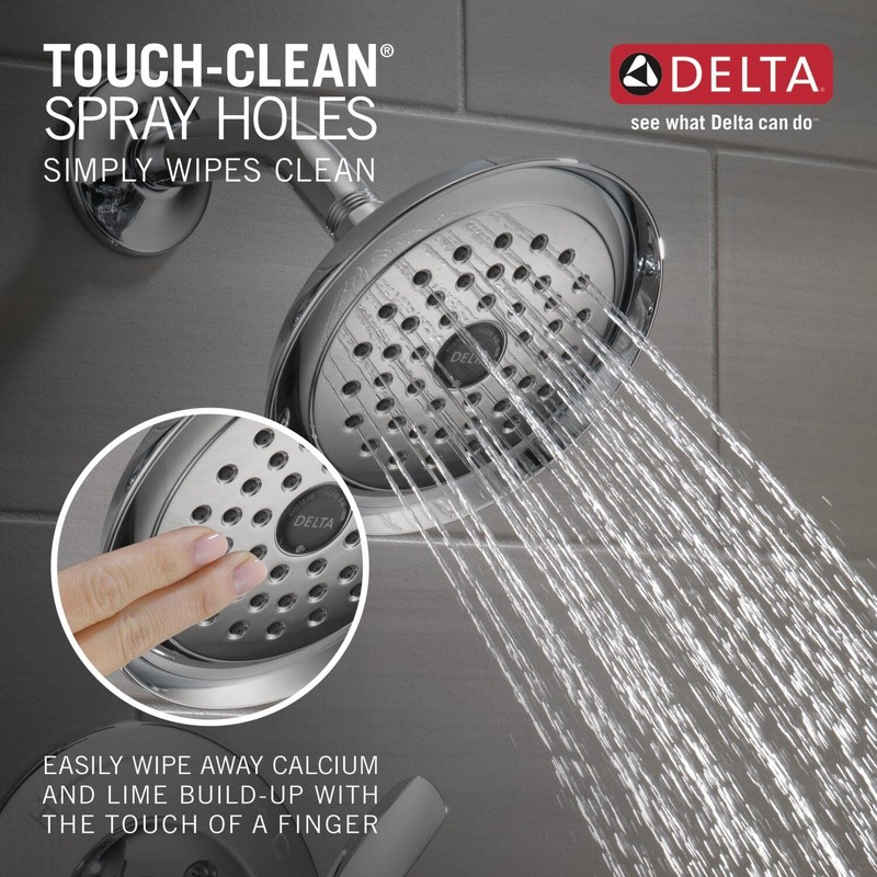 Delta Woodhurst 14 Series Bathtub and Shower Faucet Set, Chrome