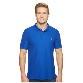 U.S. Polo Assn. Men's Ultimate Pique Polo, Blue Raft, L