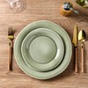 AmorArc Ceramic Dinnerware Sets, Handmade Stoneware Reactive Glaze Plates and
