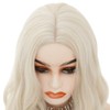 Siudus Light Blonde Curly Long Wigs for Women Middle Part