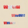 24Pcs 4th of July Press on Nails Square Medium USA