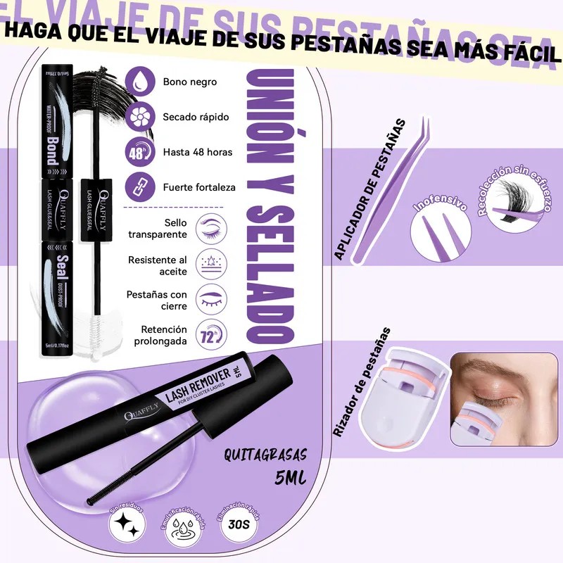 Kit De Extensiones De Pestañas De Alta Capacidad,1274 Pcs