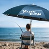 Exclusive Black Coating Outdoor Patio Umbrella, Adjustable Tilt Sun Shade