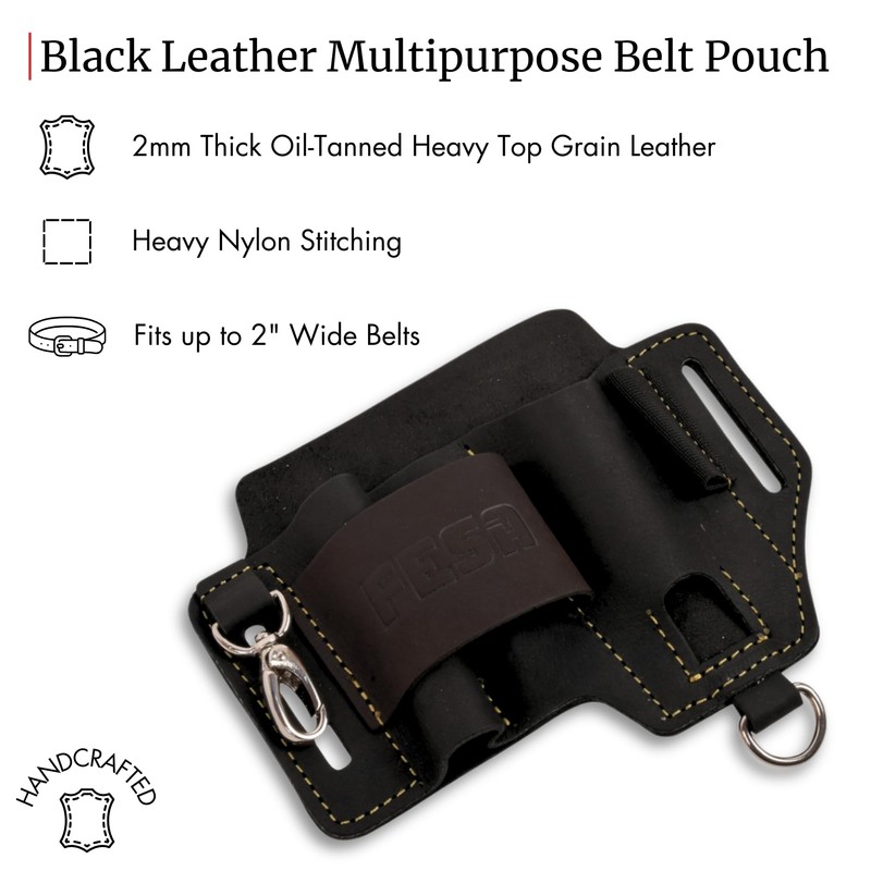 FESA EDC Leather Multitool Sheath - Top Grain Leather EDC