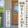 Interchangeable Welcome Sign for Front Porch Standing 47"X8" Outdoor Large