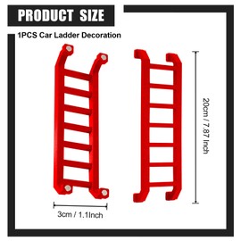 Rislobx Widdle Wadder Ladder Bracket, Magnetic Little Ladder Decor for Car SUV Trunk Refrigerators (Red)