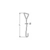 Yacht Steel Stainless Steel Lock Hook, A4 AISI 316, 750