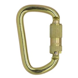 Auto Locking Carabiner 45KN=10000lbs Heavy Duty Large Clip Climbing Carabiner Twist Lock Carabiners for Rock Climbing, Camping, Gym,Rescue (CE Rated,D Shape) Gold