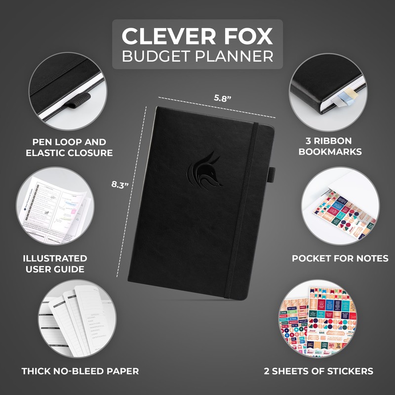 Clever Fox Budget Planner - Expense Tracker Notebook. Monthly Budgeting