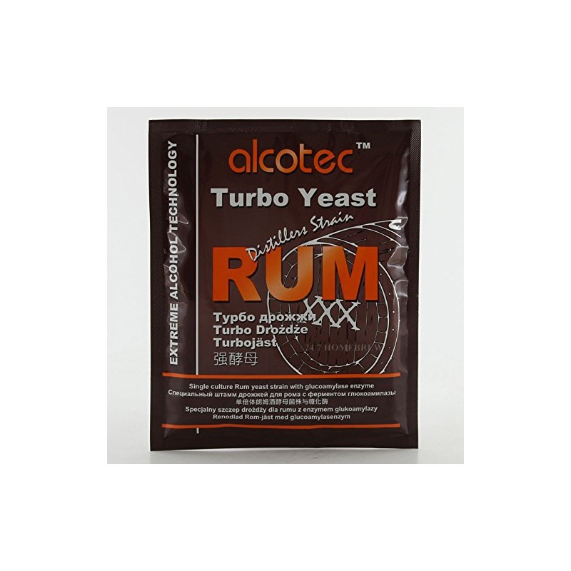 2x Alcotec Distiller’s Yeast Rum with Glucoamylase Enzyme 73g 25L