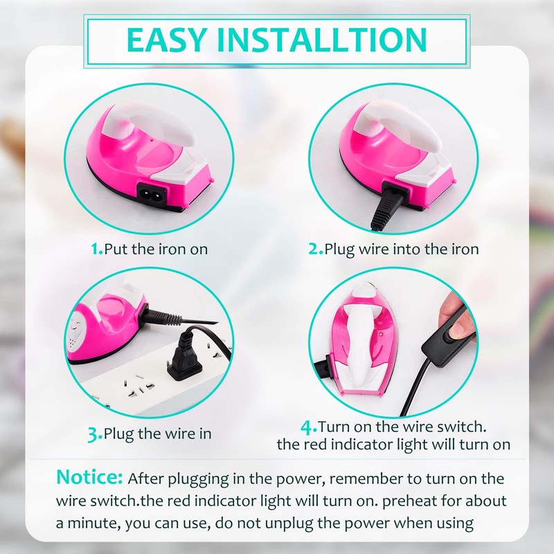 Honoson Mini Craft Iron Mini Heat Press Small Iron 3.93