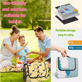 ROSSRORE Outdoor Picnic Mat Children's Crawling Play Yoga Floor Mat Camping Waterproof Mat-Leap Chess