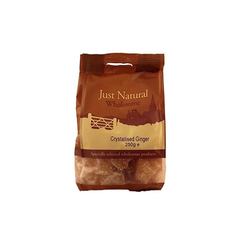 Just Natural Wholesome Crystallised Ginger 250 g x 1