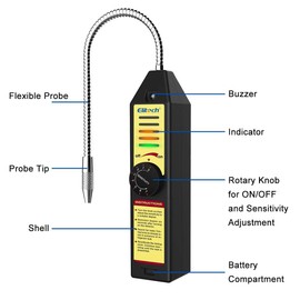 Elitech Refrigerant Leak Detector AC Freon Leak Sniffer R22 R410A R134A R1234YF, WJL-6000S (5PCS)