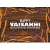 Loccor 6x4ft Fabric Happy Vaisakhi Backdrop for Photography Wheat on