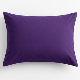 Lyra Linens Pair of Housewife Pillowcases 50x75cm – Plain Dyed Easy Care Percale Cotton-Polyester Blend, Soft & Durable Pillow Covers with Envelope Closure – Machine Washable (Aubergine Purple)