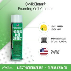 QwikProducts Foaming Coil Cleaner for AC Unit, Heating, Refrigerator, Air Conditioner No Rinse Coil Cleaner Spray Breaks Down Dirt, Dust, Grease, and Oil