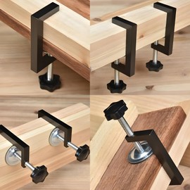 G Clamps for Woodworking Small Desk Clamp Cabinet Face Frame with Stable Wide Jaw, For Workpiece Fixing Hand Tool Parts 6Pcs.