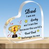JMIMO Dad Gifts Fathers Day Dad Gifts from Daughter Son,Dad Birthday Gift Ideas,Best Dad Gifts,Dad Heart Shaped Acrylic Plaque Present