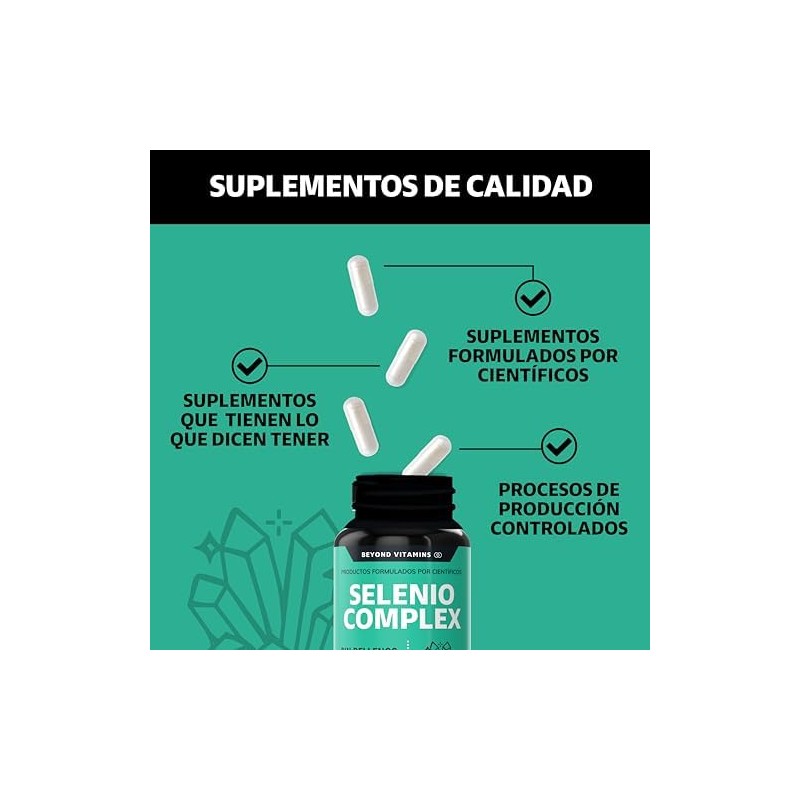 Selenio Seleniometionina 240mcg, con Vitamina E, Moringa y Raíz de