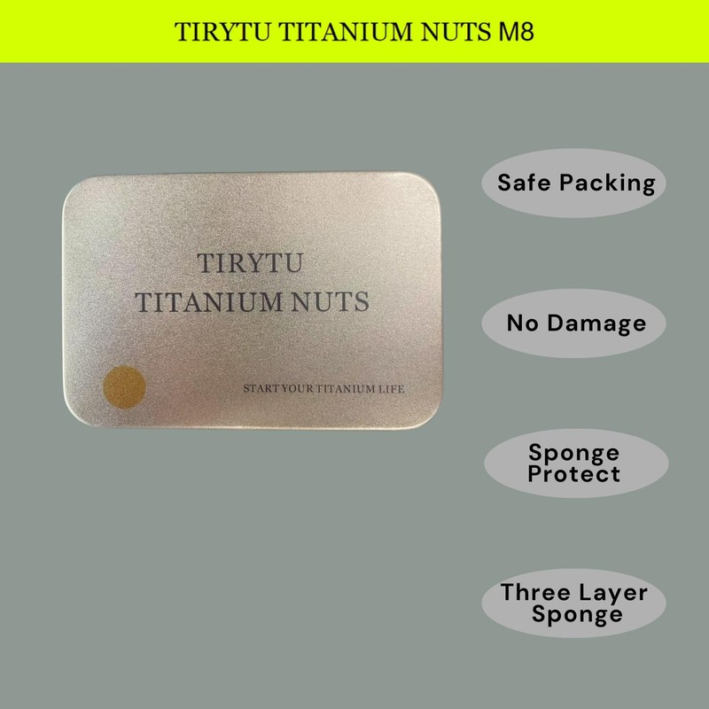 TIRYTU Titanium Flange Nut M8x1.25, Gold