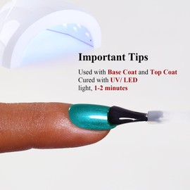 Glitter Gel Polish, Turquoise Blue Pearl Glitter Nail Gel Polish Sparkle Shimmer Summer Rainbow Soak Off LED UV Gel for DIY Manicure 0.5 Fl Oz