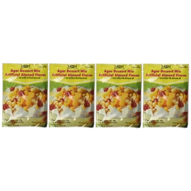 (4 Pack) Agar Dressert Mix Almond Flavor 4.550z Envelope