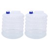2PCS Outdoor Foldable Water Bucket Portable Plastic Water Bag Bottle