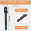 3/8 Impact Socket Adapter, 5Packs 1/4" Inch to 3/8" Drill