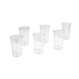 Abode Homewares Tritan Simple Jumbo Drinkware, Set of 6, 21.4 oz., Clear