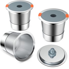 Reusable K Cups for keurig | reusable coffee pods for Keurig 1.0 & 2.0 Single Cup Coffee Makers, stainless steel reusable k cup keurig filter replacement (3pack)