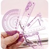 4 Pieces Flexible Ruler Set 15cm/6inch Plastic Ruler Straight Ruler