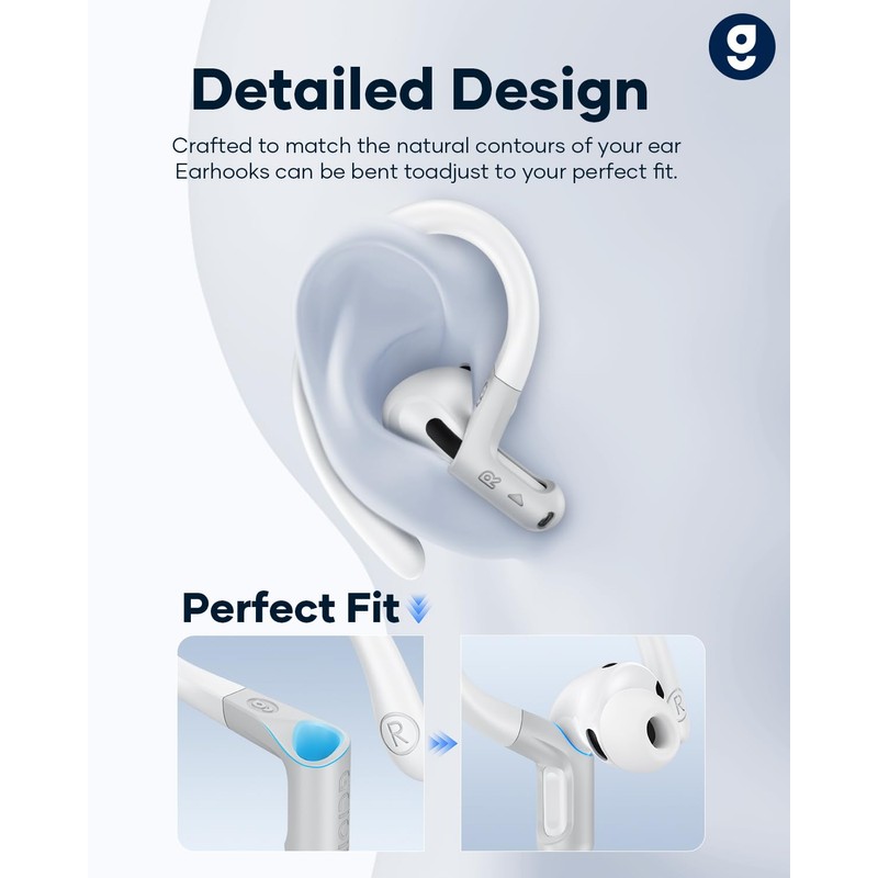 Gcioii Memory Titanium Alloy Ear Hooks for AirPods Pro 3/Pro