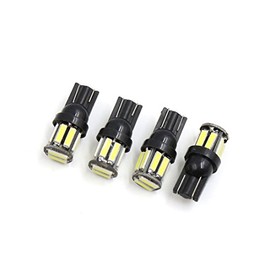 sourcing map 4Pcs T10 White 10 7020 LEDs Car Light Interior W5W 192 158 194